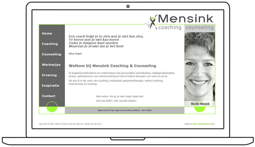 website ontwerp Mensink Coaching