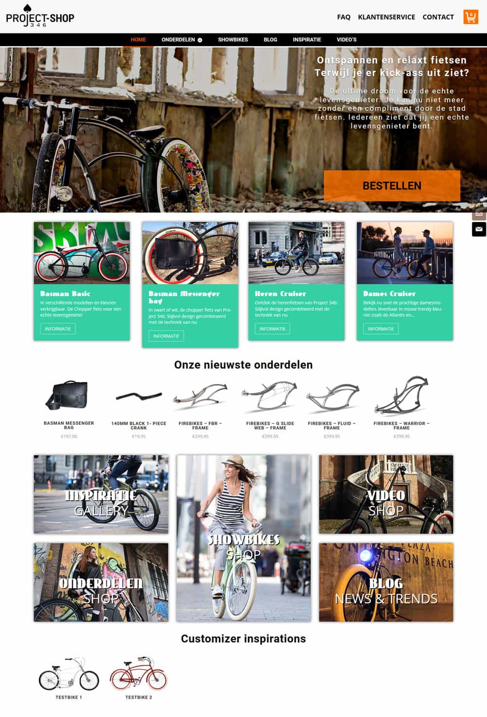 portfolio item website ontwerp project346shop homepage compleet