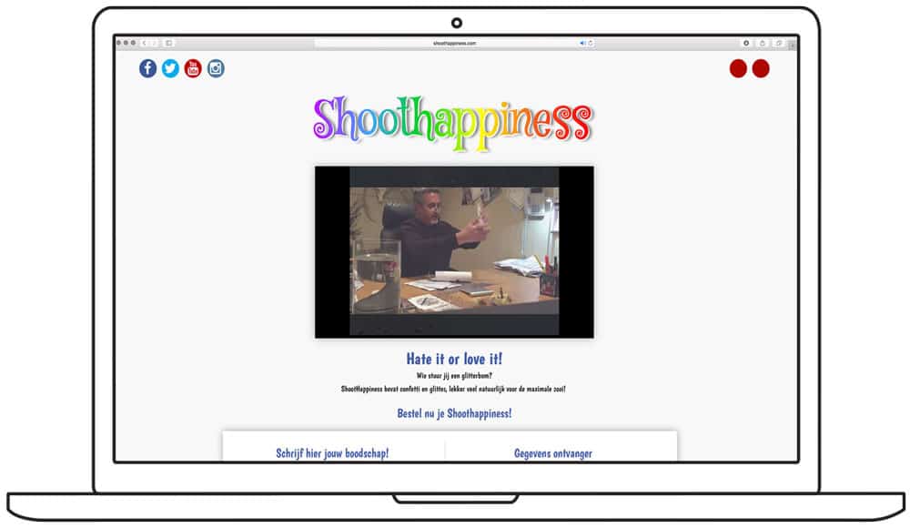 website ontwerp shoothappiness-homepage
