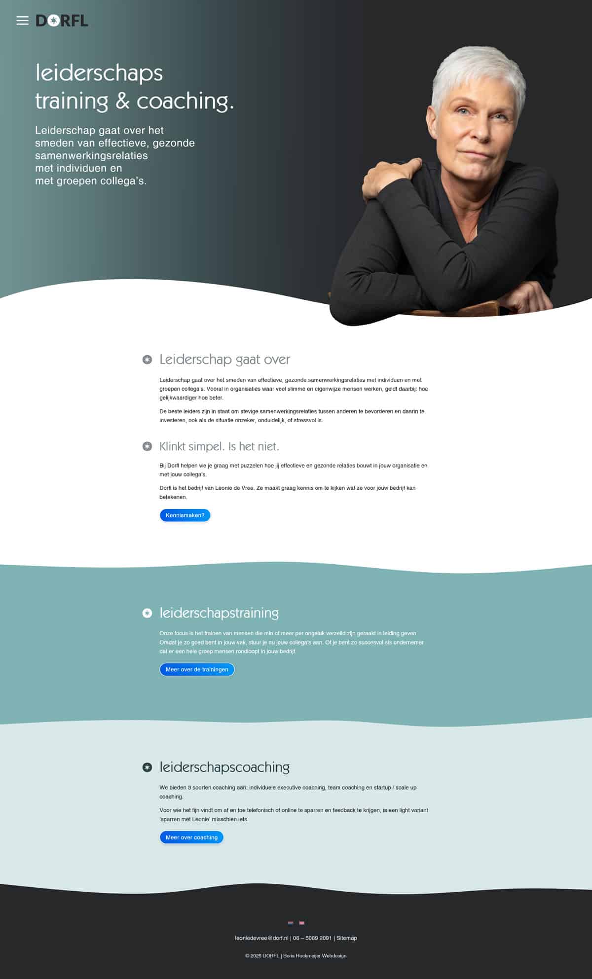 website ontwerp dorfl - homepage