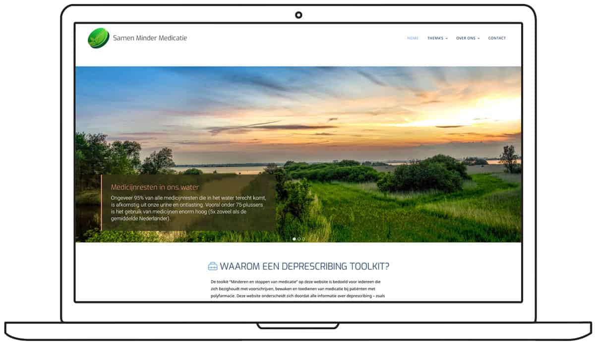 website ontwerp Samen Minder Medicatie