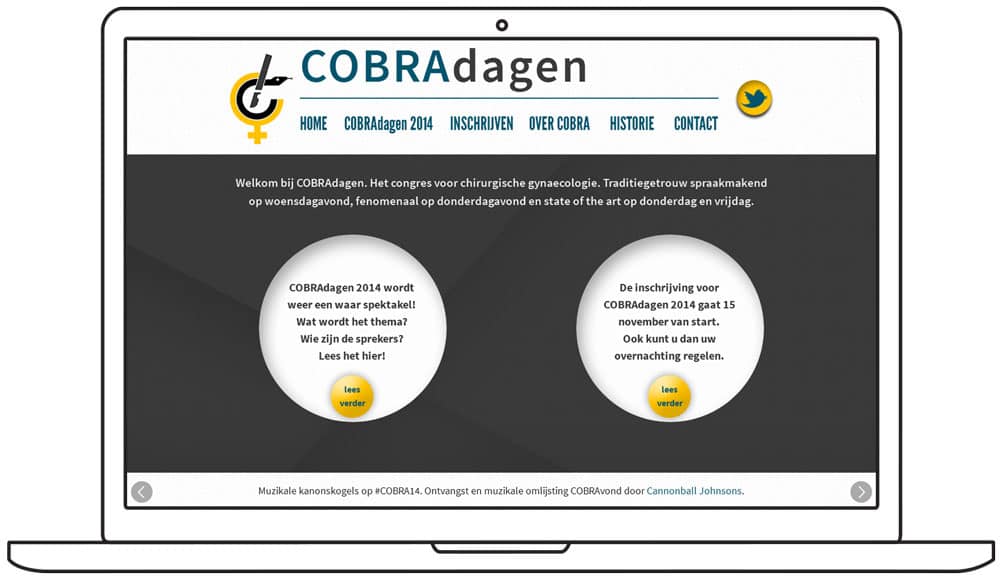 website ontwerp cobradagen homepage